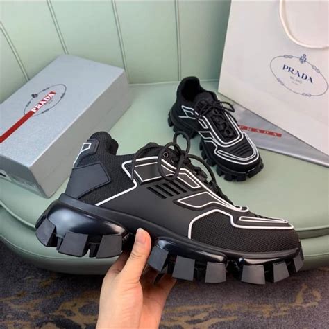 prada cloudbust thunder white and black|prada black cloudbust thunder sneakers.